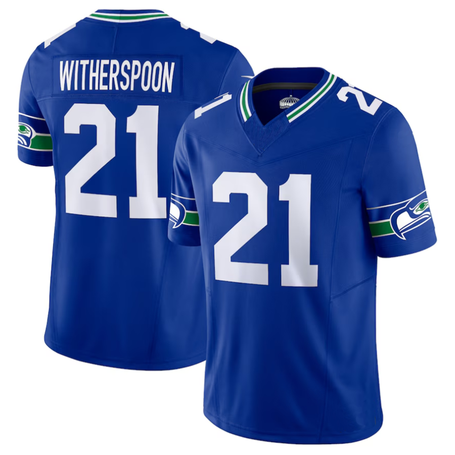 Friene S.Seahawks #21 Devon Witherspoon Player Royal Alternate Vapor F.U.S.E. Stitched Jerseys