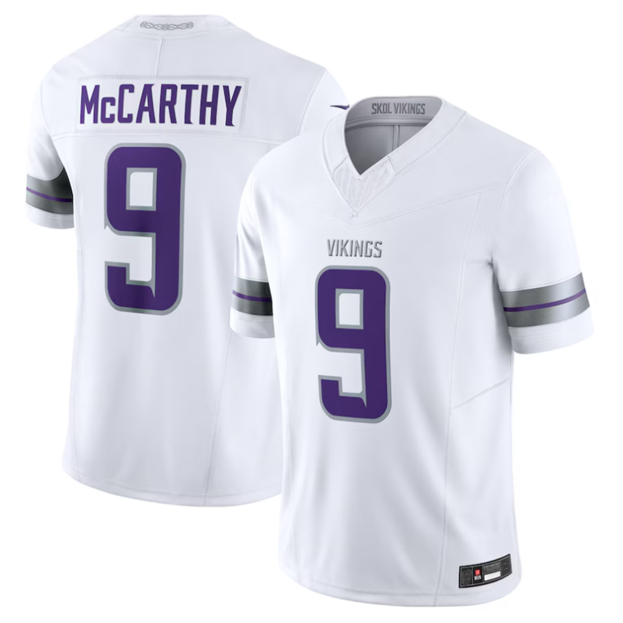 Friene MN.Vikings #9 J.J. McCarthy Player White Vapor F.U.S.E. Limited Stitched Jerseys