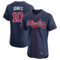 Friene A.Braves #10 Chipper Jones Player Navy Limited Elite Home Game Stitched Jerseys