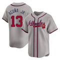 Friene A.Braves #13 Ronald Acuna Jr Player Gray Limited Home Game Stitched Jerseys