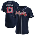 Friene A.Braves #13 Ronald Acuna Jr Player Navy Limited Elite Home Game Stitched Jerseys