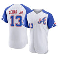 Friene A.Braves #13 Ronald Acuna Jr Player White City Connect Limited Elite Home Game Stitched Jerseys