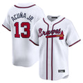 Friene A.Braves #13 Ronald Acuna Jr Player White Limited Home Game Stitched Jerseys