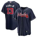Friene A.Braves #13 Ronald Acun?a Jr. Player Navy Limited Stitched Jerseys