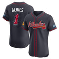 Friene A.Braves #1 Ozzie Albies Player Navy 2025 Speedway Classic Limited Elite Home Game Stitched Jerseys