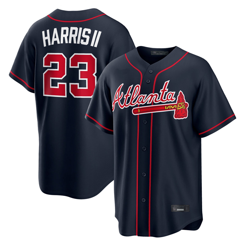 Friene A.Braves #23 Michael Harris II Player Navy Home Game Stitched Jerseys