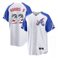 Friene A.Braves #23 Michael Harris II Player White USA 250 Fourth Of July City Connect Home Game Stitched Jerseys
