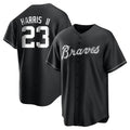 Friene A.Braves #23 Michael Harris II player Black&White Replica Stitched Jerseys
