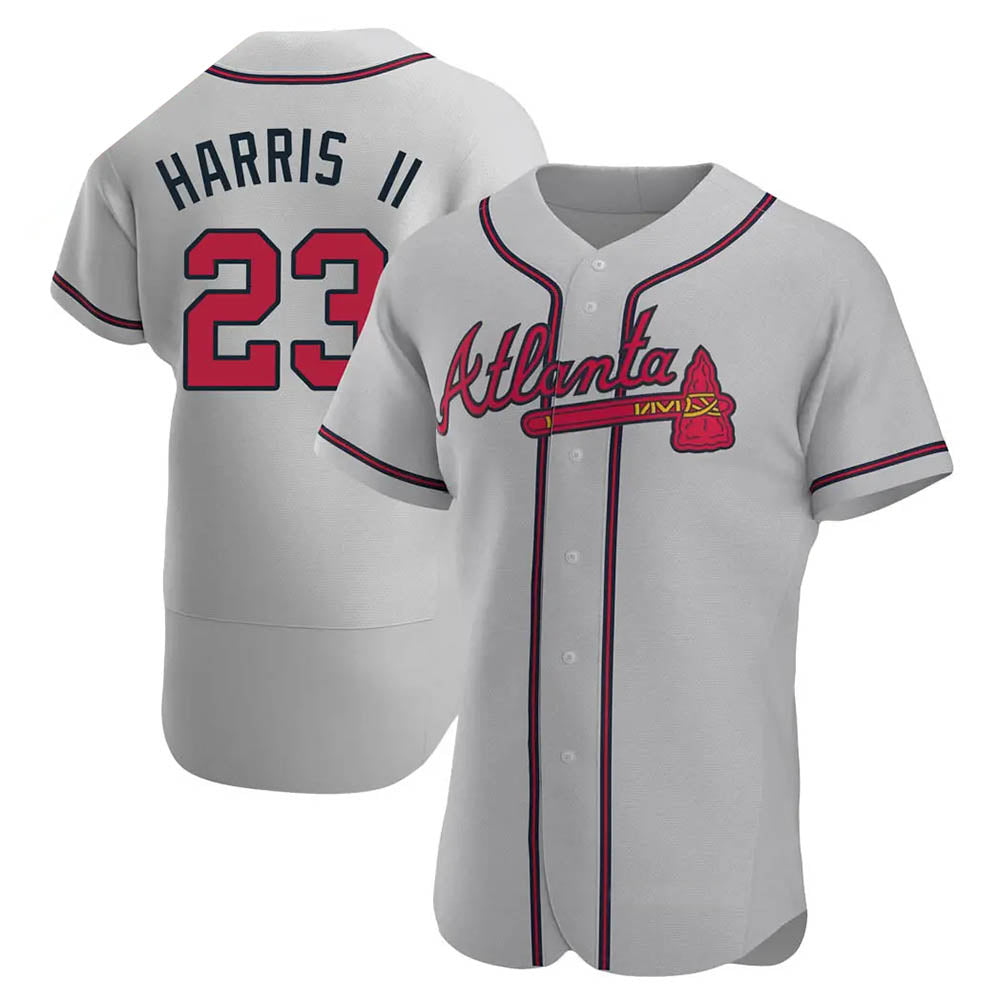 Friene A.Braves #23 Michael Harris II player Gray Authentic Road Stitched Jerseys