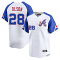 Friene A.Braves #28 Matt Olson Player White City Connect Limited Home Game Stitched Jerseys