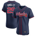 Friene A.Braves #29 John Smoltz Player Navy Limited Elite Home Game Stitched Jerseys