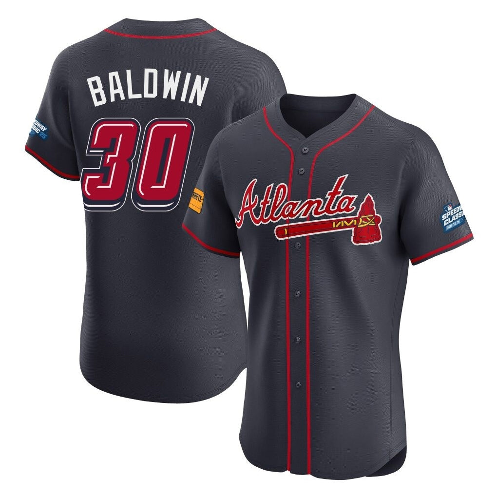 Friene A.Braves #30 Drake Baldwin Player Navy 2025 Speedway Classic Limited Elite Home Game Stitched Jerseys