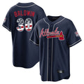 Friene A.Braves #30 Drake Baldwin Player Navy USA 250 Fourth Of July Limited Home Game Stitched Jerseys