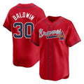 Friene A.Braves #30 Drake Baldwin Player Red Limited Home Game Stitched Jerseys