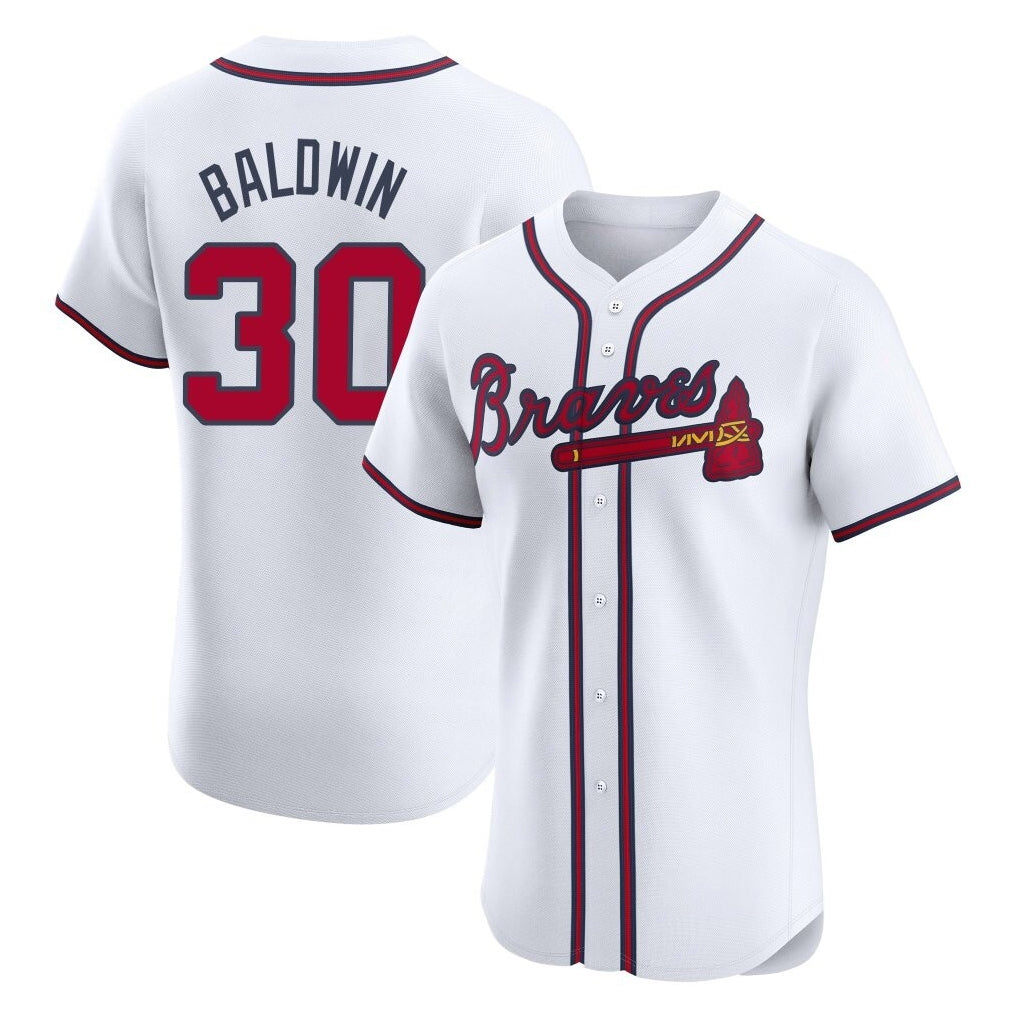 Friene A.Braves #30 Drake Baldwin Player White Limited Elite Home Game Stitched Jerseys