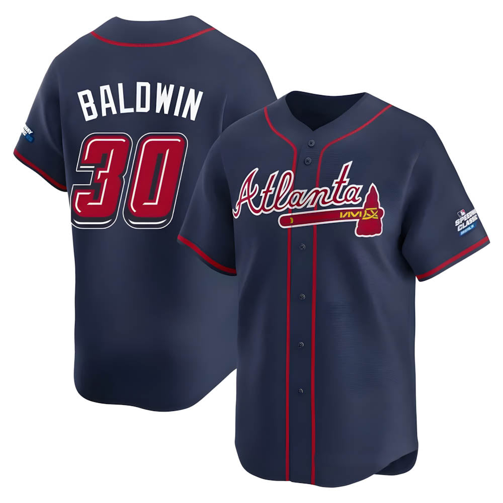 Friene A.Braves #30 Drake Baldwin player Navy Limited 2025 Speedway Classic Alternate Stitched Jerseys