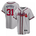 Friene A.Braves #31 Greg Maddux Player Gray Home Game Stitched Jerseys