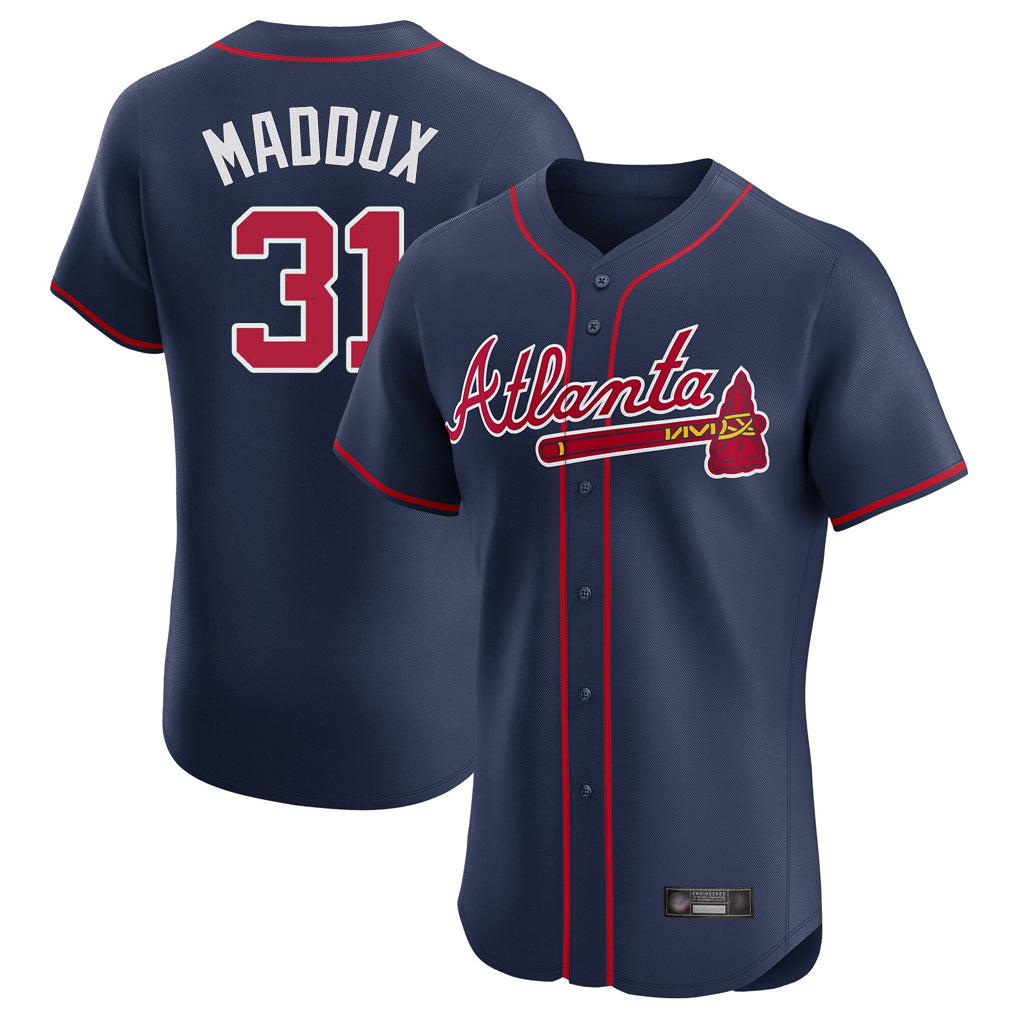 Friene A.Braves #31 Greg Maddux Player Navy Limited Elite Home Game Stitched Jerseys