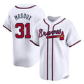 Friene A.Braves #31 Greg Maddux Player White Limited Home Game Stitched Jerseys