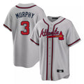 Friene A.Braves #3 Dale Murphy Player Gray Home Game Stitched Jerseys