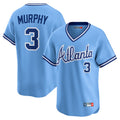 Friene A.Braves #3 Dale Murphy Player Light Blue Throwback Cooperstown Collection T-shirt Limited Game Stitched Jerseys