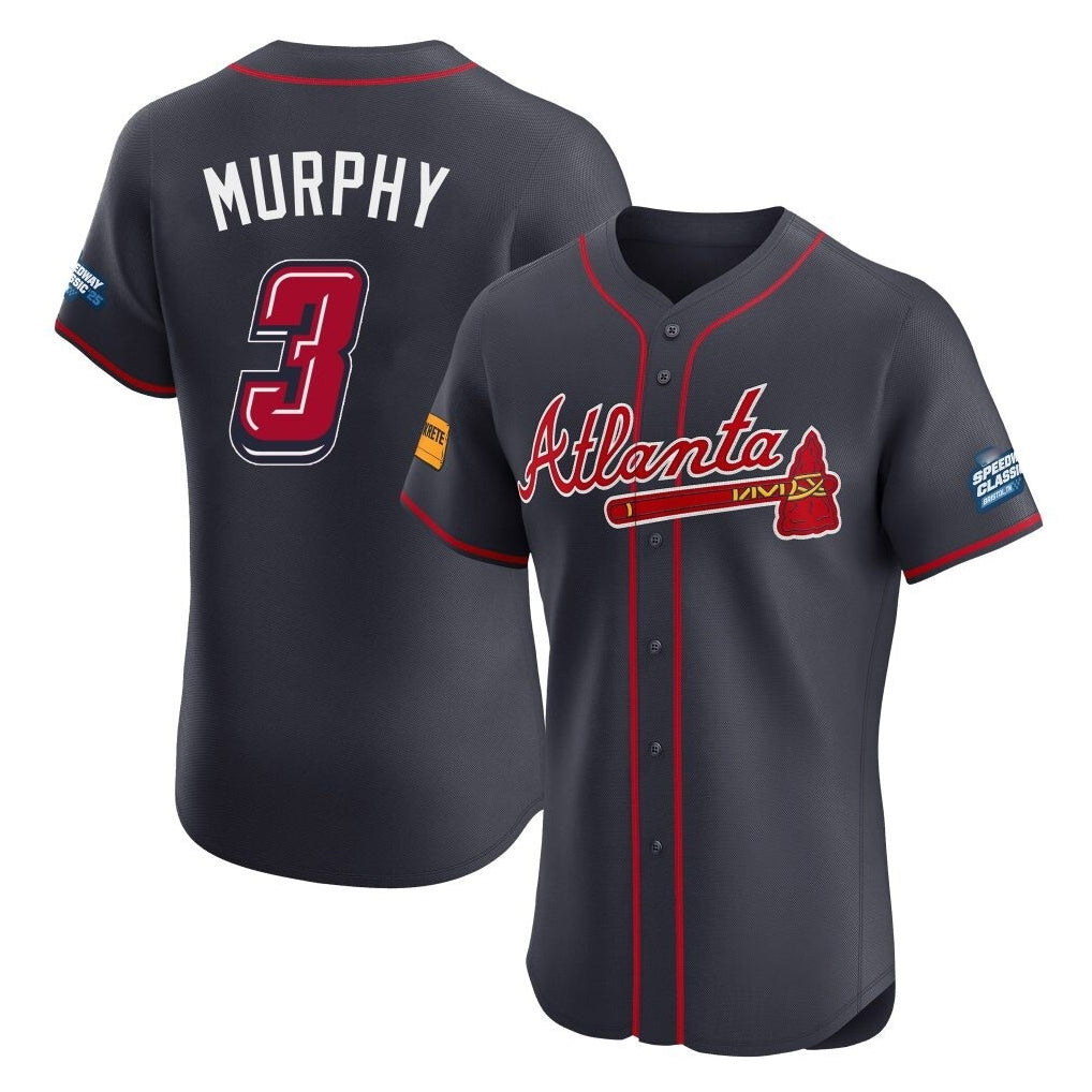 Friene A.Braves #3 Dale Murphy Player Navy 2025 Speedway Classic Limited Elite Home Game Stitched Jerseys