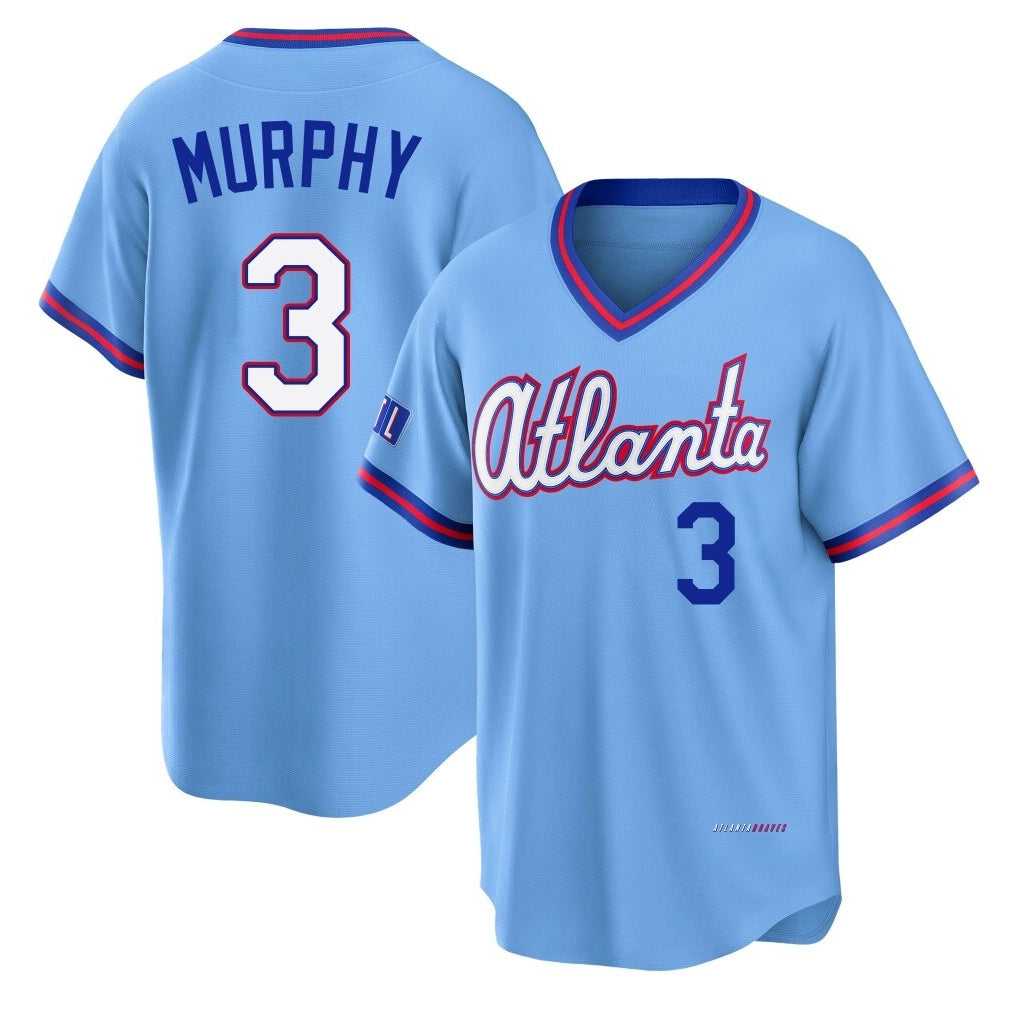 Friene A.Braves #3 Dale Murphy Player Powder Blue 2026 City Connect T-shirt Home Game Stitched Jerseys