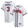 Friene A.Braves #3 Dale Murphy Player White Home Game Stitched Jerseys
