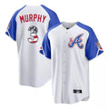 Friene A.Braves #3 Dale Murphy Player White USA 250 Fourth Of July City Connect Home Game Stitched Jerseys