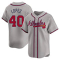 Friene A.Braves #40 Reynaldo Lopez player Gray Limited Away Stitched Jerseys