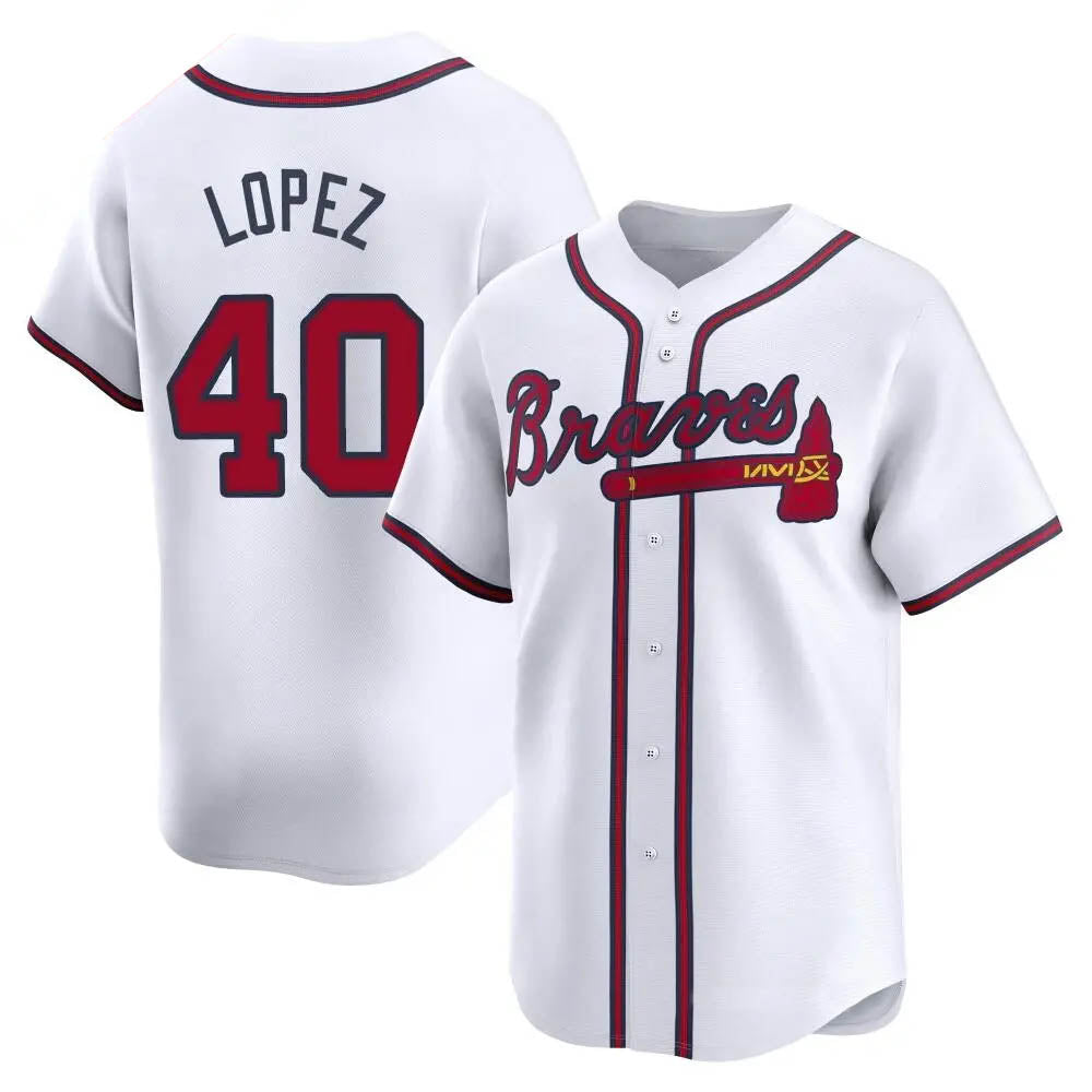 Friene A.Braves #40 Reynaldo Lopez player White Limited Home Stitched Jerseys