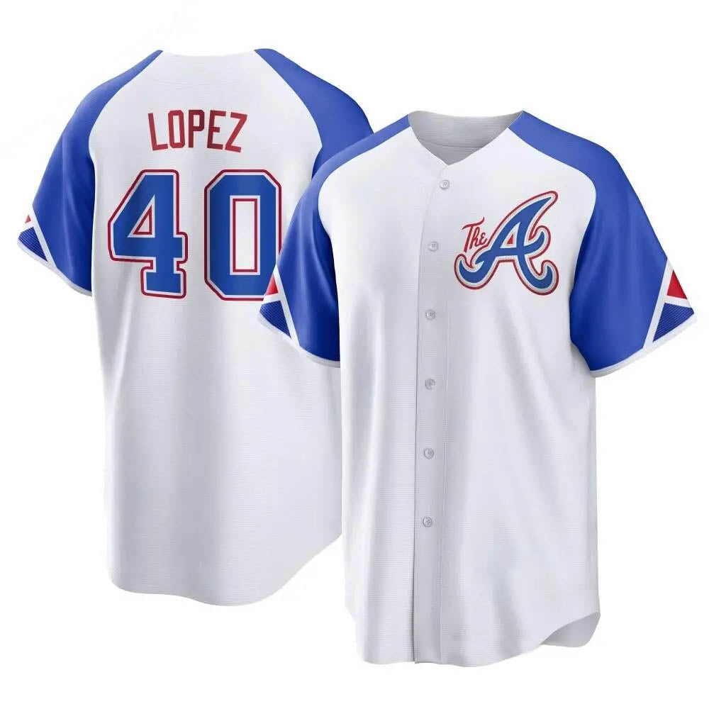 Friene A.Braves #40 Reynaldo Lopez player White Replica City Connect Stitched Jerseys