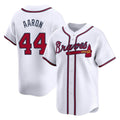 Friene A.Braves #44 Hank Aaron Player White Limited Home Game Stitched Jerseys