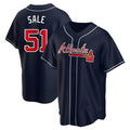 Friene A.Braves #51 Chris Sale player Navy City Connect Stitched Jerseys