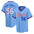 Friene A.Braves #56 Spencer Schwellenbach Player Powder Blue 2026 City Connect T-shirt Home Game Stitched Jerseys