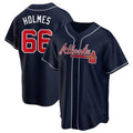 Friene A.Braves #66 Grant Holmes Player Navy Replica Alternate Stitched Jerseys