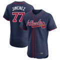 Friene A.Braves #77 Joe Jimenez Player Navy Limited Elite Home Game Stitched Jerseys