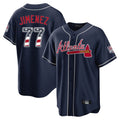 Friene A.Braves #77 Joe Jimenez Player Navy USA 250 Fourth Of July Limited Home Game Stitched Jerseys
