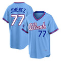 Friene A.Braves #77 Joe Jimenez Player Powder Blue 2026 City Connect T-shirt Home Game Stitched Jerseys