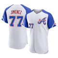 Friene A.Braves #77 Joe Jimenez Player White City Connect Limited Elite Home Game Stitched Jerseys