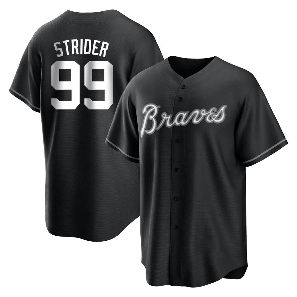 Friene A.Braves #99 Spencer Strider Player Black Home Game Stitched Jerseys