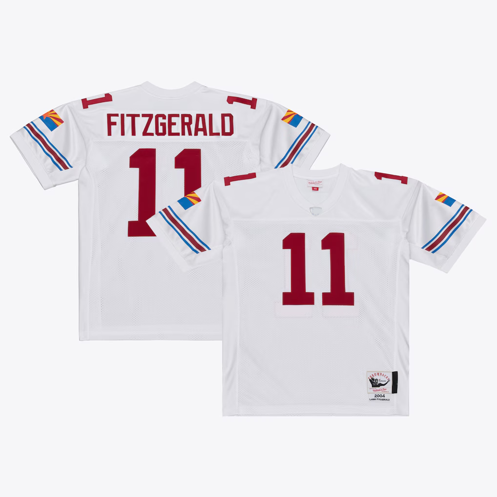 Friene A.Cardinals #11 Larry Fitzgerald Mitchell & Ness White Big & Tall 2004 Legacy Retired Player Stitched Jerseys
