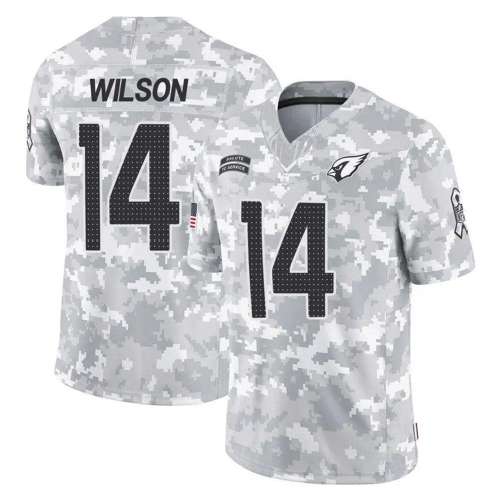 Friene A.Cardinals #14 Michael Wilson Player Camo Salute to Service Limited Home Stitched Jerseys