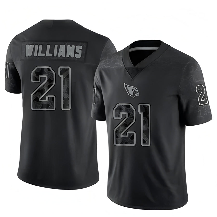 Friene A.Cardinals #21 Garrett Williams Player Black RFLCTV Limited Stitched Jerseys