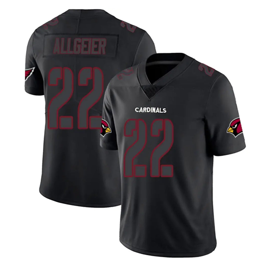 Friene A.Cardinals #22 Tyler Allgeier Player Black Impact Limited Home Game Stitched Jerseys