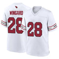 Friene A.Cardinals #28 Andrew Wingard Player White Home Game Stitched Jerseys