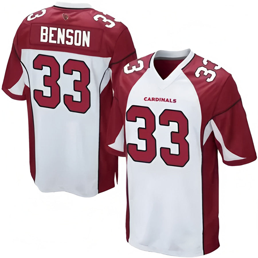 Friene A.Cardinals #33 Trey Benson Player White Home Game Stitched Jerseys