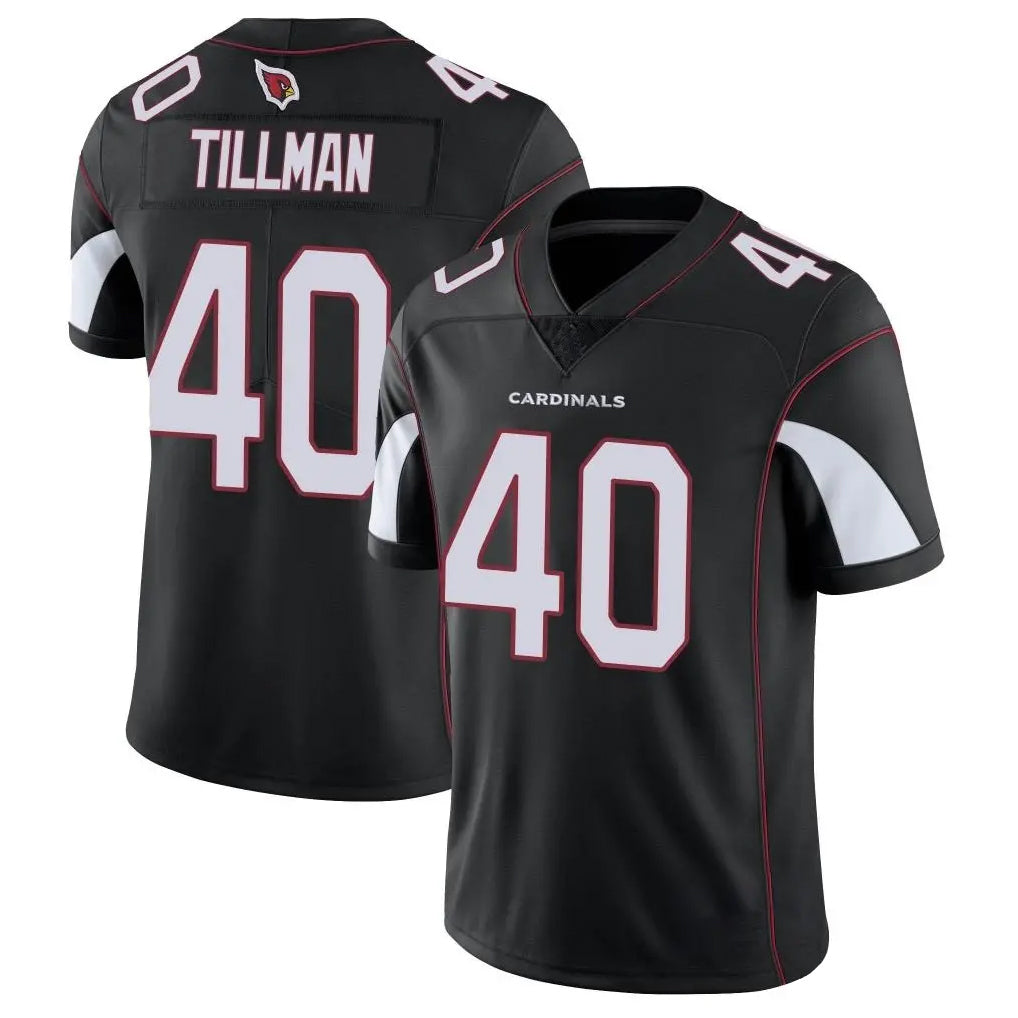 Friene A.Cardinals #40 Pat Tillman Player Black Vapor Limited Home Game Stitched Jerseys