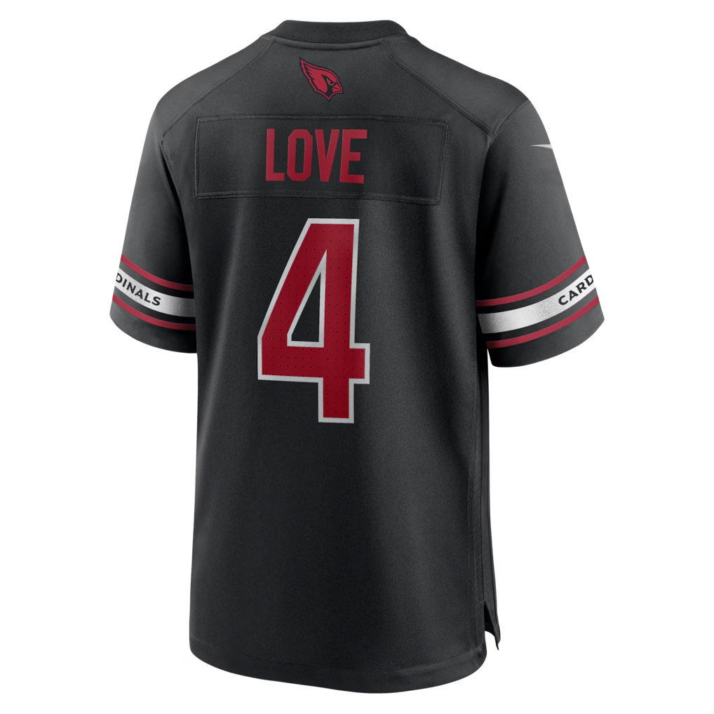 Friene A.Cardinals #4 Jeremiyah Love Black Game Player Stitched Jerseys