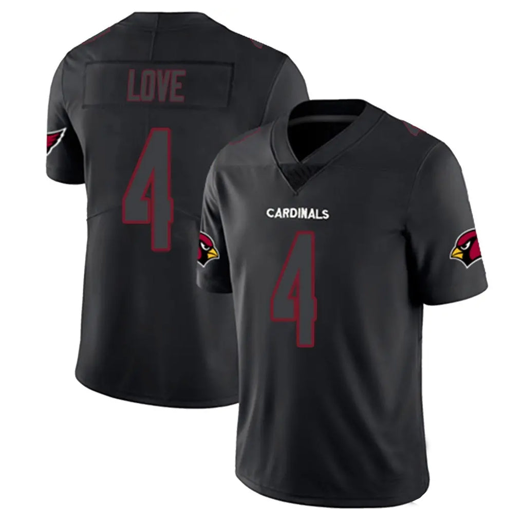 Friene A.Cardinals #4 Jeremiyah Love Player Black Impact Limited Home Game Stitched Jerseys